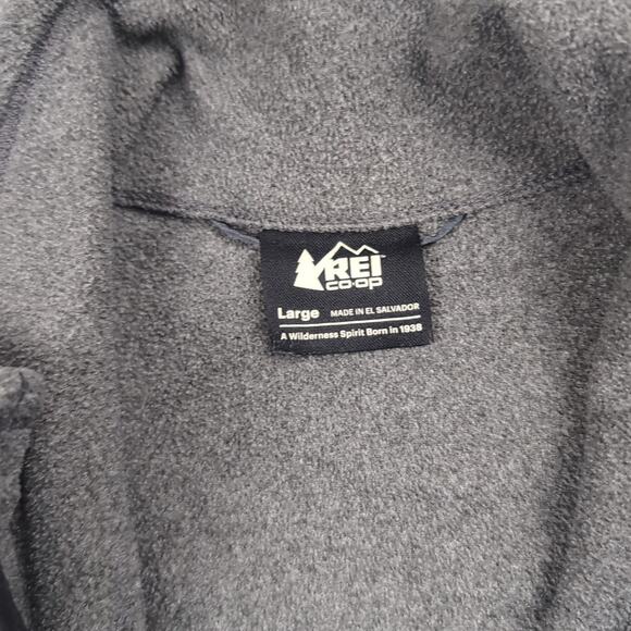 REI Co Op Jacket Adult Large Gray Fleece Winter Ski Coat Outdoor Casual Zip Up - Picture 2 of 6